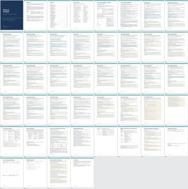 Every page of Ready to Escalate at a glance